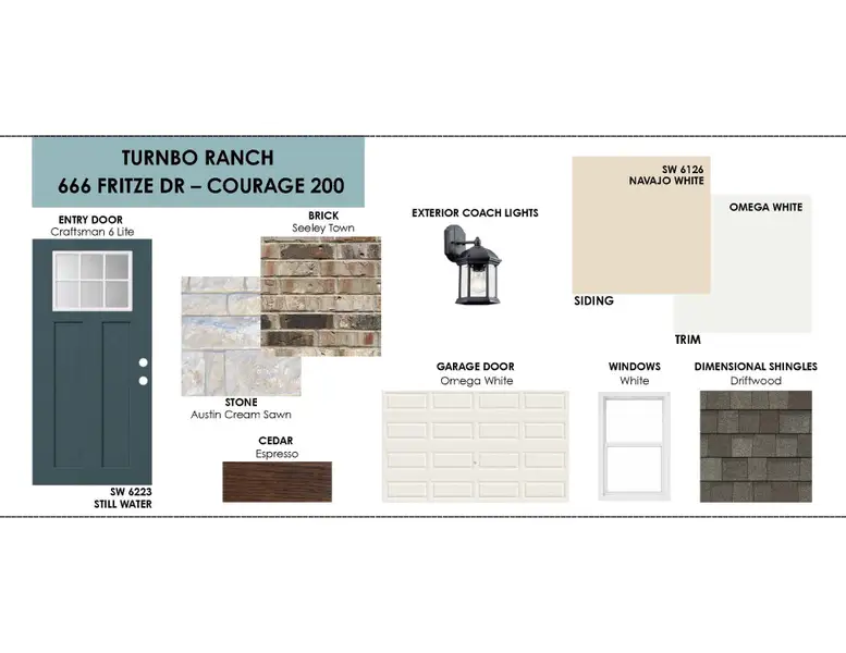 Sample of building materials used in homes in Turnbo Ranch, Killeen (Image 3). Sample of building materials used in homes in Turnbo Ranch, Killeen (Image 3).