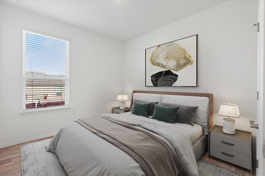 Virtual Staging 2nd Bedroom featuring tile flooring