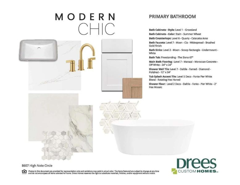 Granbury B selection sheet