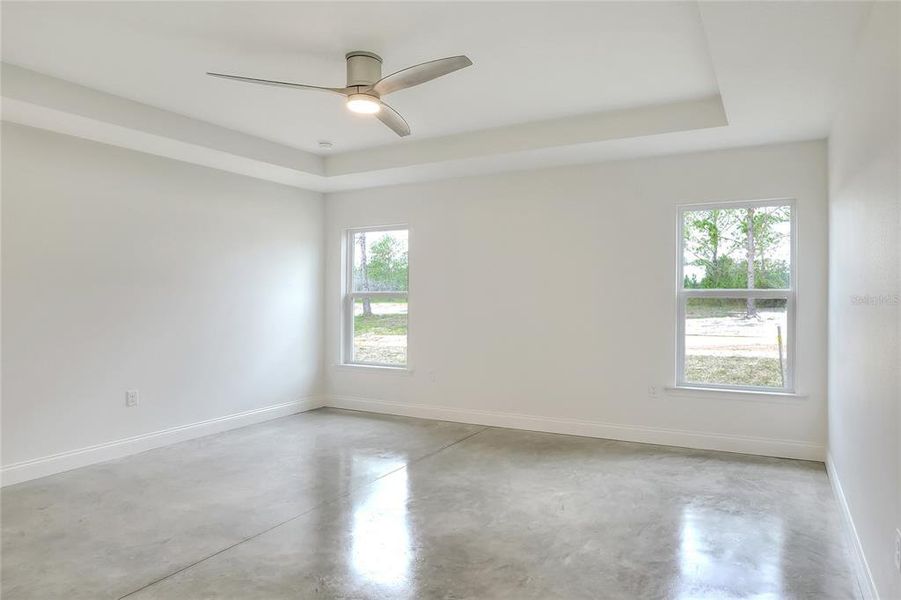 Tray Ceiling in Master Bedroom