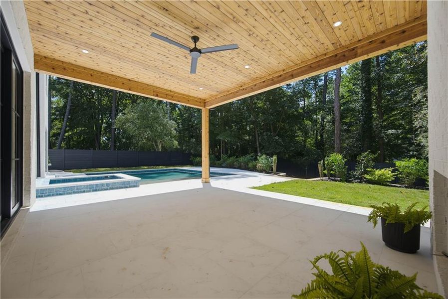 Exterior details and patio area of a home in , Atlanta (Image 49).