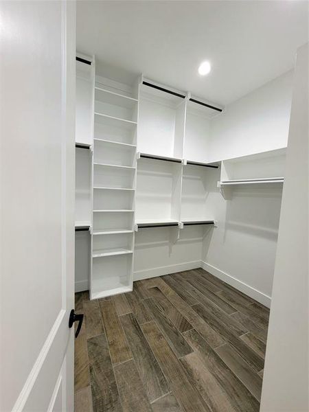 spacious master closet