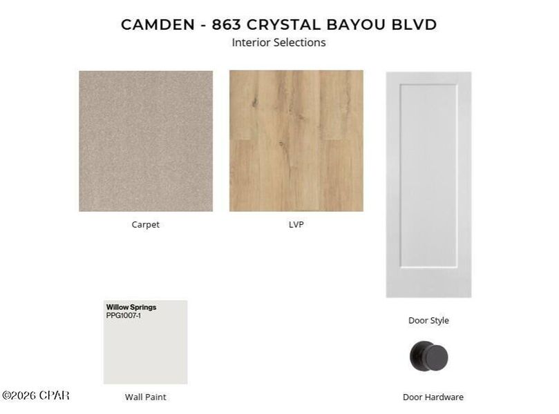 Sample of building materials used in homes in Breakfast Point East, Panama City Beach (Image 3).