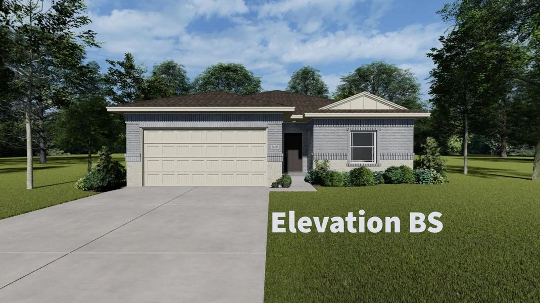 Representative exterior photo of a completed home built from the Hudson by Stonehollow Homes in Heritage Grove, Blue Ridge, TX (Image 21).