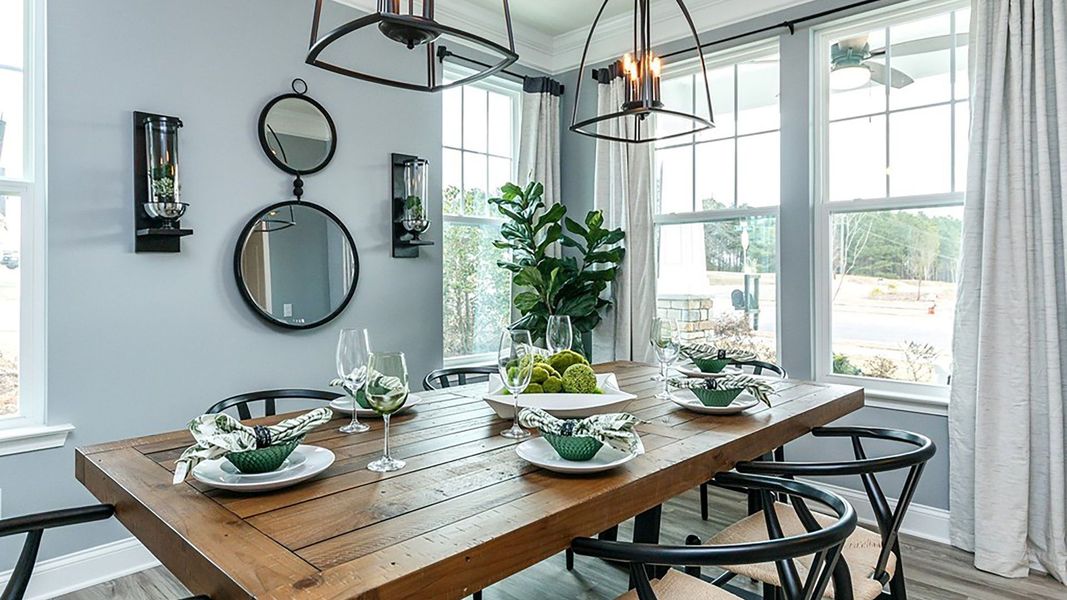 Furnished interior view inside a new home in Station Pointe, Angier (Image 6).