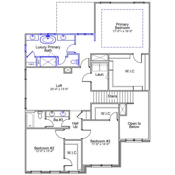 2D floor plan layout of this home in Hendrix Farms, Lexington, SC (Image 4).