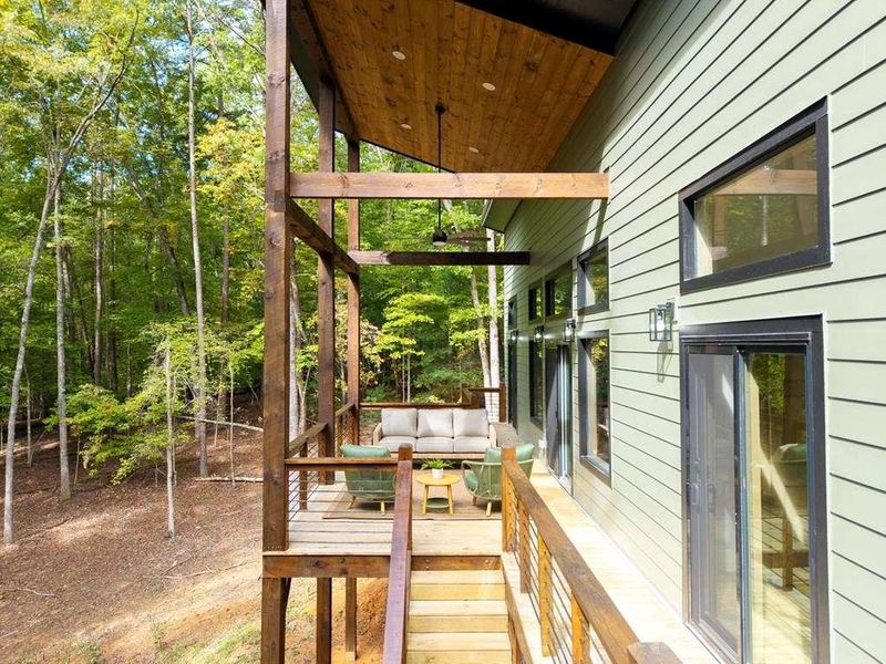 Exterior details and patio area of a home in , Morganton (Image 26).