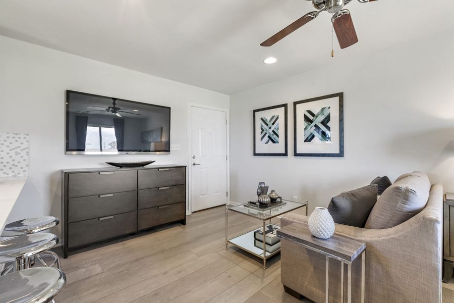 Furnished interior view inside a new home in Trace, San Marcos (Image 36).