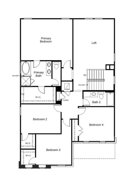 2D floor plan layout of this home in Salerno - Heritage Collection, Round Rock, TX (Image 3). 2D floor plan layout of this home in Salerno - Heritage Collection, Round Rock, TX (Image 3).