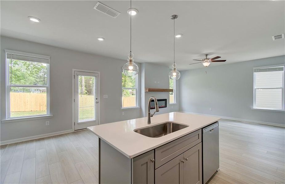 Furnished interior view inside a new home in Enclave at Evergreen, Fairburn (Image 8).