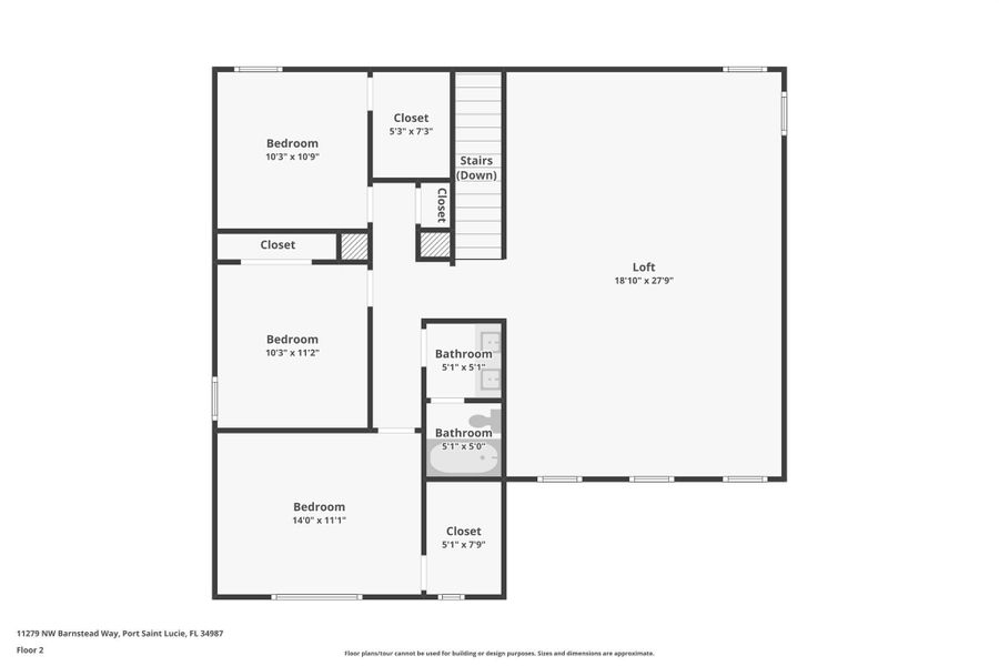 2D floor plan layout of this home in Brystol at Wylder - Reserve Series, Port St. Lucie, FL (Image 5).