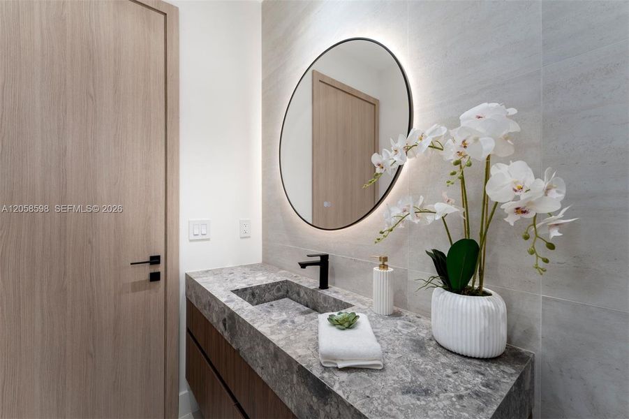 Furnished interior view inside a new home in , Miami (Image 10).