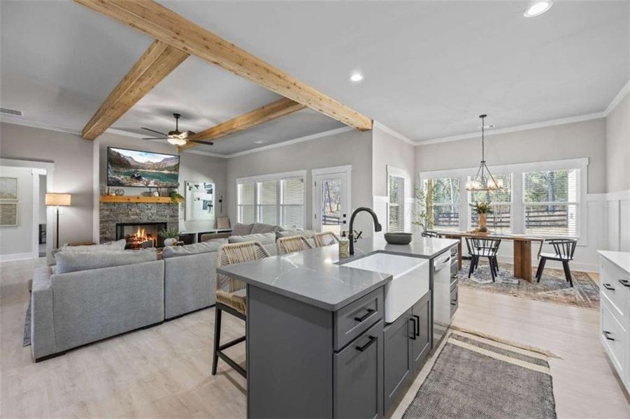 Furnished interior view inside a new home in , Monroe (Image 15).