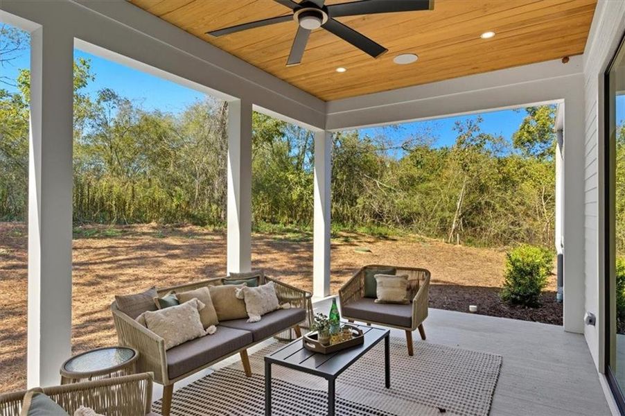 Exterior details and patio area of a home in Aster, Roswell (Image 37).