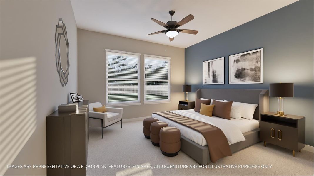 Furnished interior view inside a new home in La Segarra 40', Brookshire (Image 9).