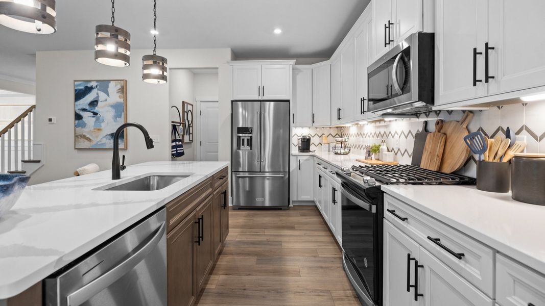 Representative furnished interior of a home built from the Jordan by DRB Homes in Farms at Bellingham, Mooresville (Image 11). Representative furnished interior of a home built from the Jordan by DRB Homes in Farms at Bellingham, Mooresville (Image 11).