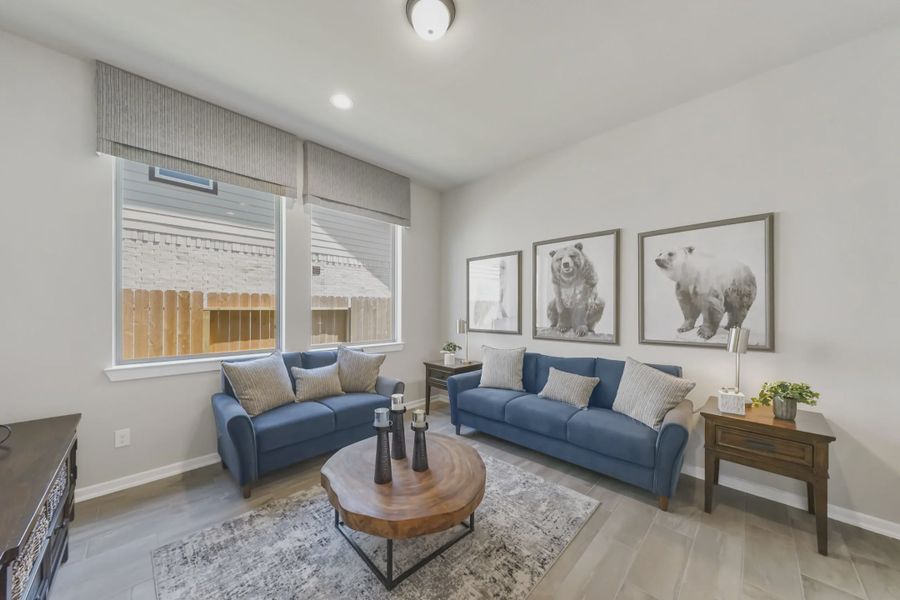 Representative furnished interior of a home built from the Somervell by Chesmar Homes in Meridiana 50's and 60's, Manvel (Image 8).