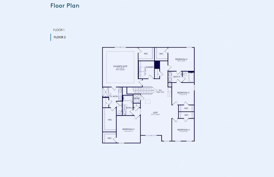 2D floor plan layout of this home in Hamilton Place, Cartersville, GA (Image 3).