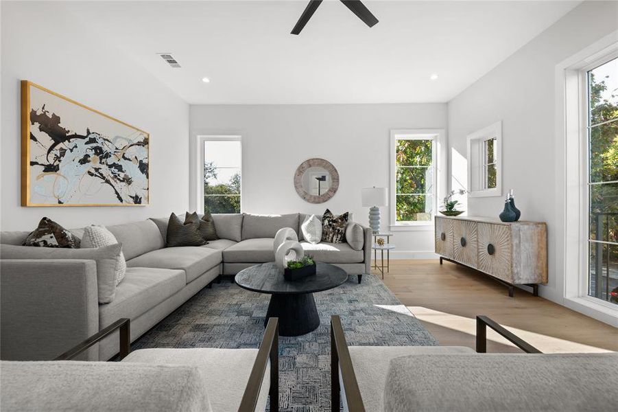 Furnished interior view inside a new home in , Dallas (Image 14). Furnished interior view inside a new home in , Dallas (Image 14).