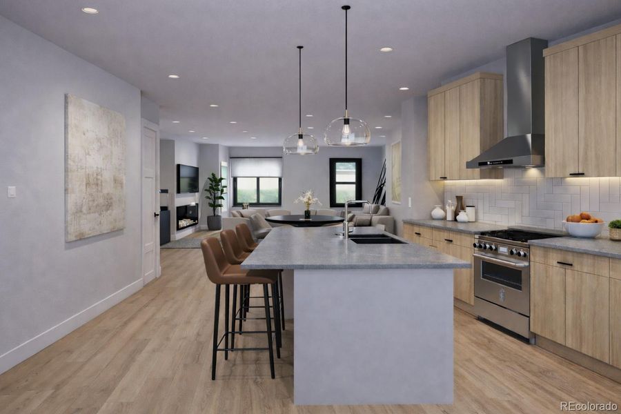 Furnished interior view inside a new home in , Wheat Ridge (Image 4).