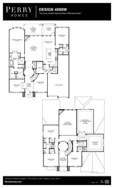 2D floor plan layout of this home in Kresston 65', Magnolia, TX (Image 3).