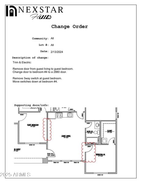 Floor plan adjustment