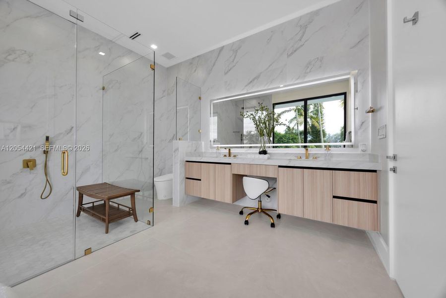 Furnished interior view inside a new home in , Miami (Image 20).