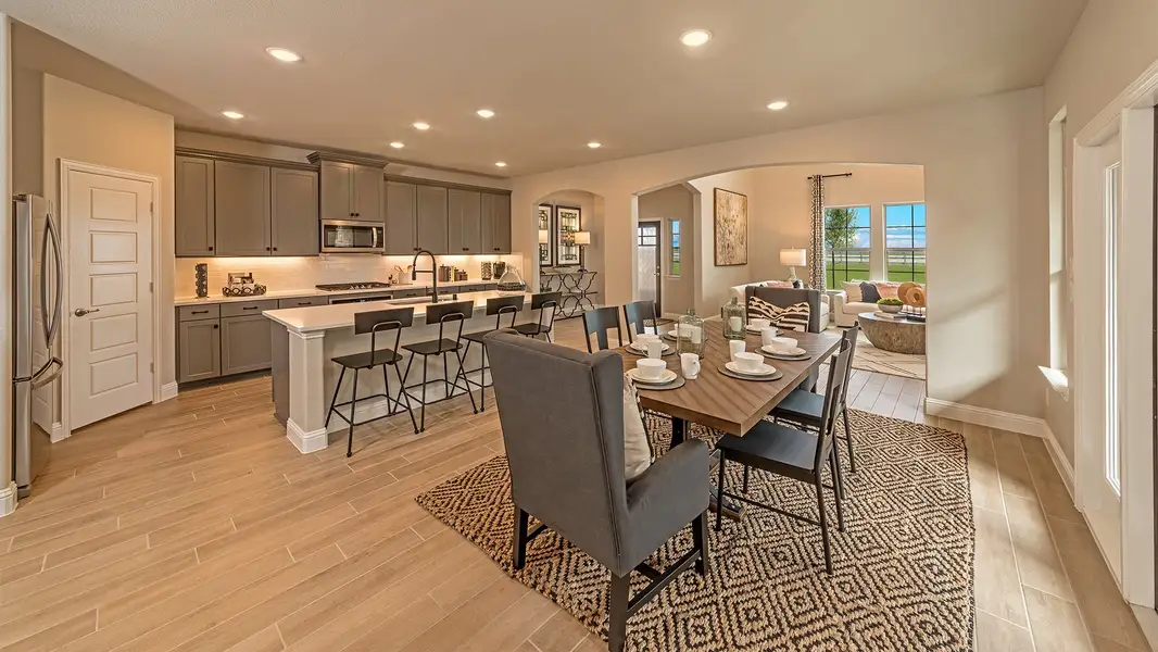 Representative furnished interior of a home built from the Brenham by Beazer Homes in Waterbend, Euless (Image 6).