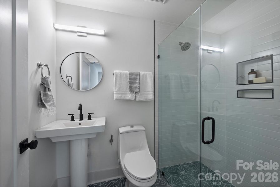 Connected bath, Representative when complete Connected bath, Representative when complete
