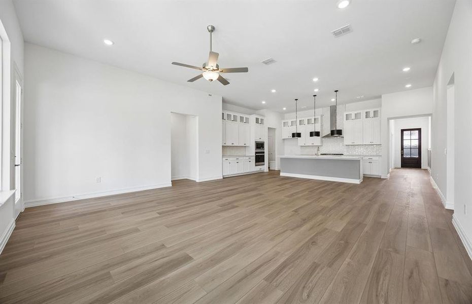 Open concept gathering room