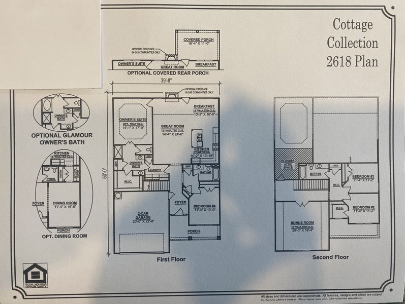 Floor plan feature 2 bedrooms down and 2 bedrooms up with a large bonus room. 3 bathrooms.