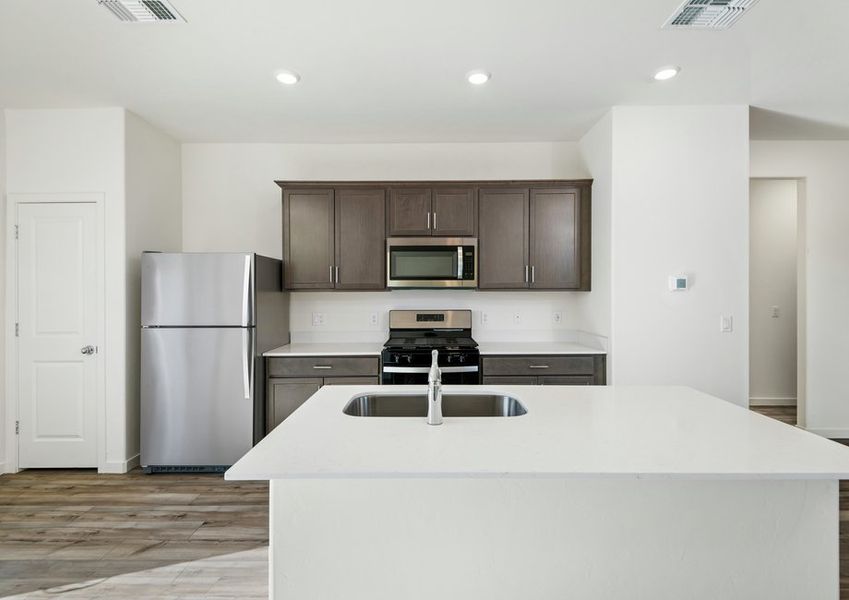 This chef-inspired kitchen is perfect for hosting family and friends.