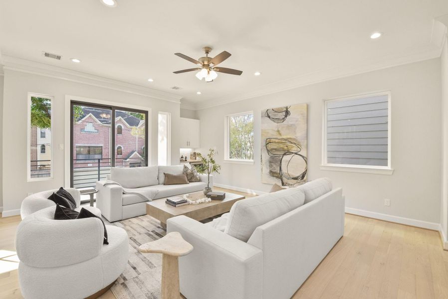 Furnished interior view inside a new home in , Houston (Image 18).