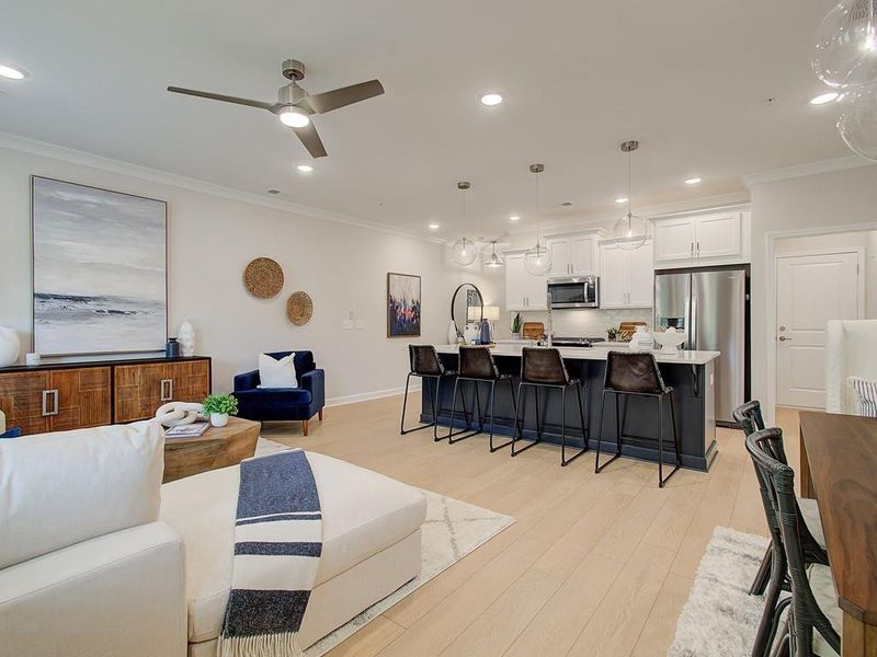 Furnished interior view inside a new home in Bluffs at Bells Ferry, Marietta (Image 16).