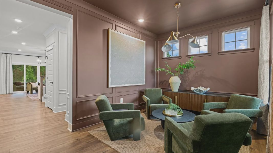 Furnished interior view inside a new home in Station Pointe, Angier (Image 4).