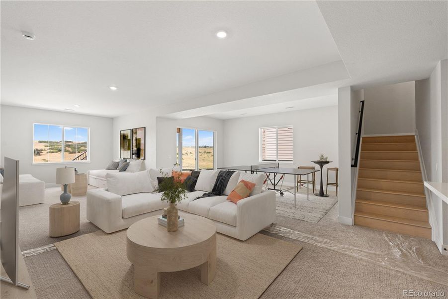 Furnished interior view inside a new home in Gallery at The Canyons, Castle Pines (Image 19).