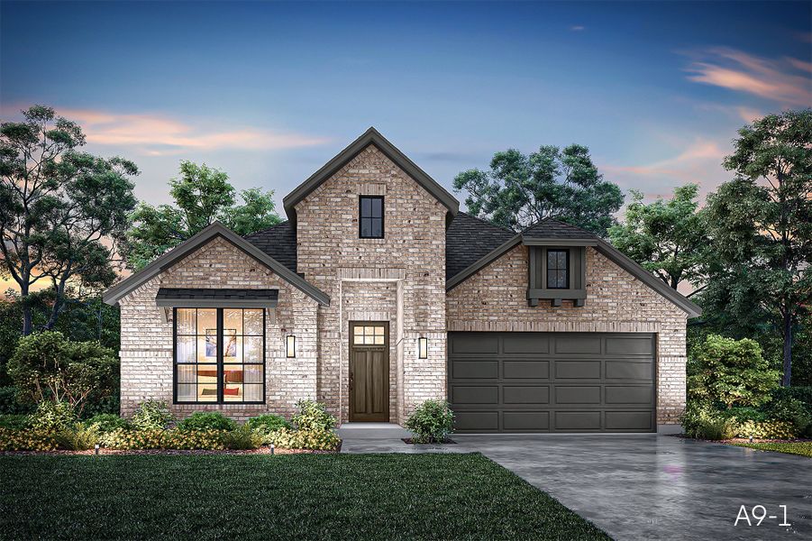 Representative exterior photo of a completed home built from the Sorrento by John Houston Homes in The Oasis - Phase 2, Waxahachie, TX (Image 3).