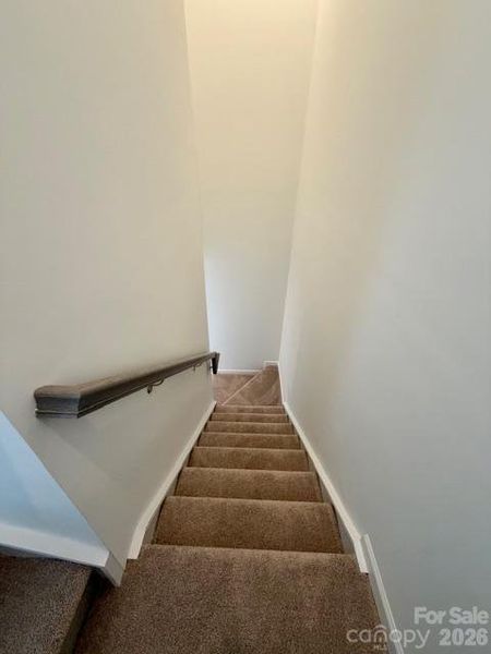 Stairs down from third floor