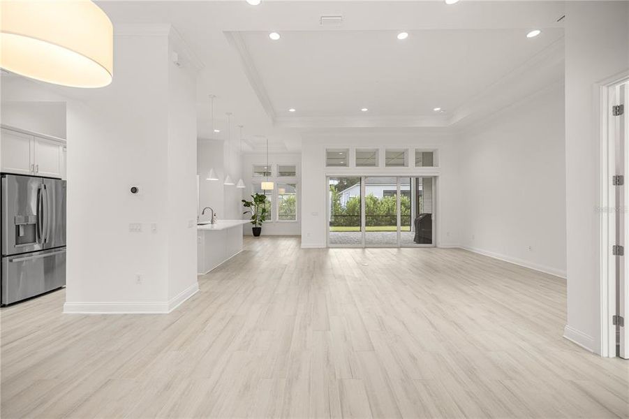 Looking towards the beautiful glass sliding doors