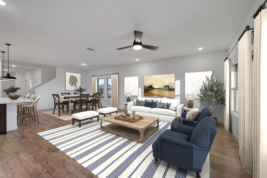 Furnished interior view inside a new home in Aspire at Noble Ridge, Howe (Image 25). Furnished interior view inside a new home in Aspire at Noble Ridge, Howe (Image 25).