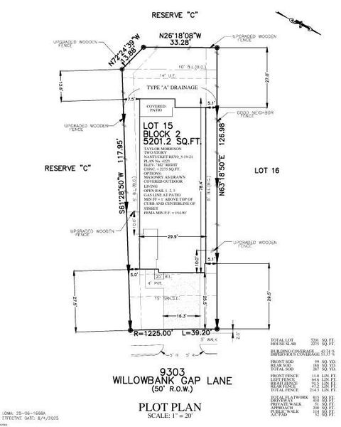 9303 Willowbank Gap Lane Preliminary Plot Plan 9303 Willowbank Gap Lane Preliminary Plot Plan