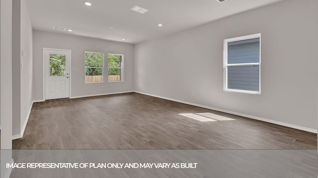 Representative unfurnished interior of a home built from the The Hannah by D.R. Horton in Bollinger, Maxwell (Image 16). Representative unfurnished interior of a home built from the The Hannah by D.R. Horton in Bollinger, Maxwell (Image 16).