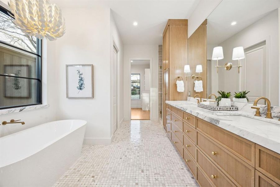 Furnished interior view inside a new home in , Dallas (Image 21).