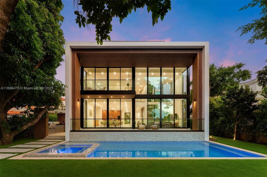 Front exterior of a new home in , Miami Beach, FL, highlighting curb appeal (Image 2). Front exterior of a new home in , Miami Beach, FL, highlighting curb appeal (Image 2).
