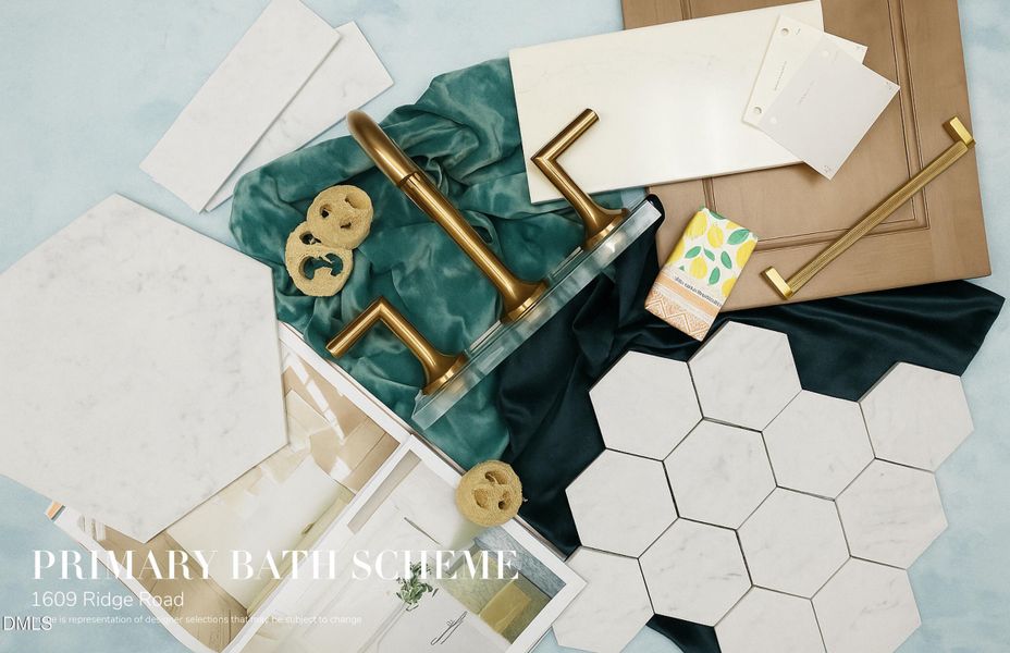 1609 Ridge Primary Bath Flat Lay 1609 Ridge Primary Bath Flat Lay