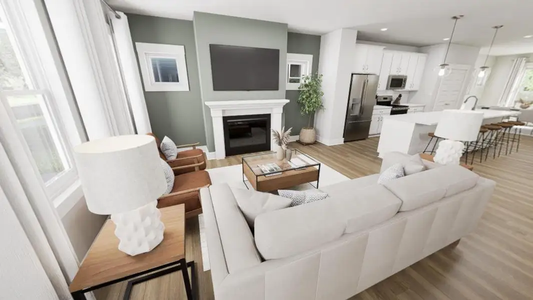 Furnished interior view inside a new home in The Preserve at Marks Creek, Knightdale (Image 9).