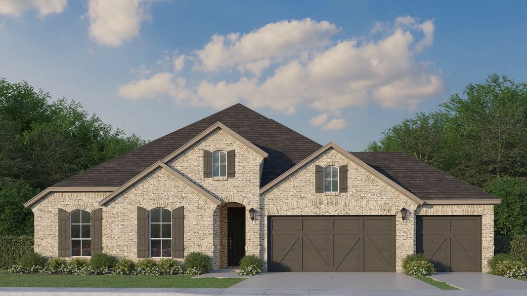 Plan 1681 Elevation A with 3rd Car Garage Plan 1681 Elevation A with 3rd Car Garage