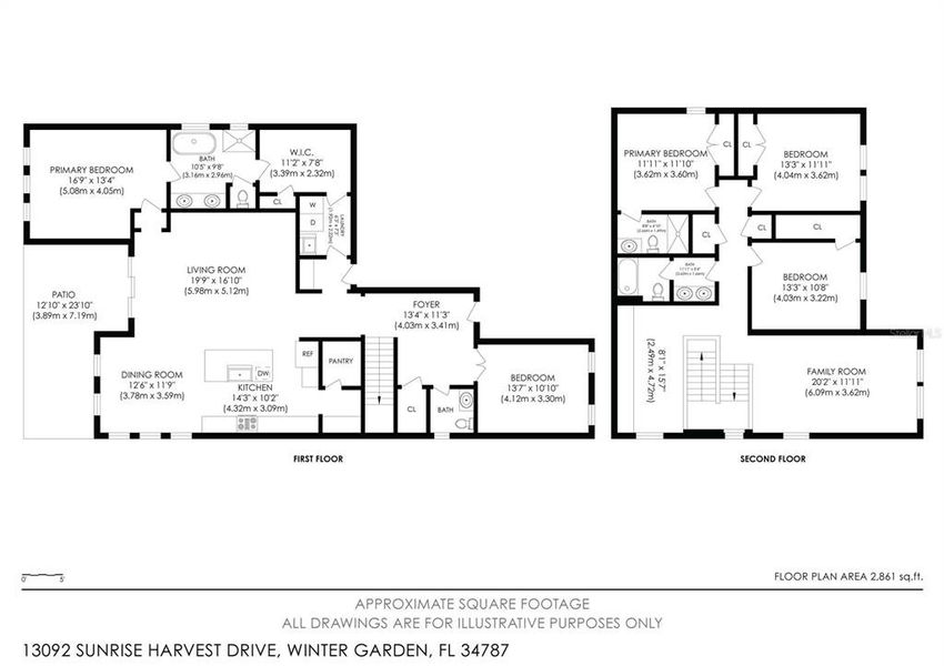 2D floor plan layout of this home in , Winter Garden, FL (Image 5). 2D floor plan layout of this home in , Winter Garden, FL (Image 5).