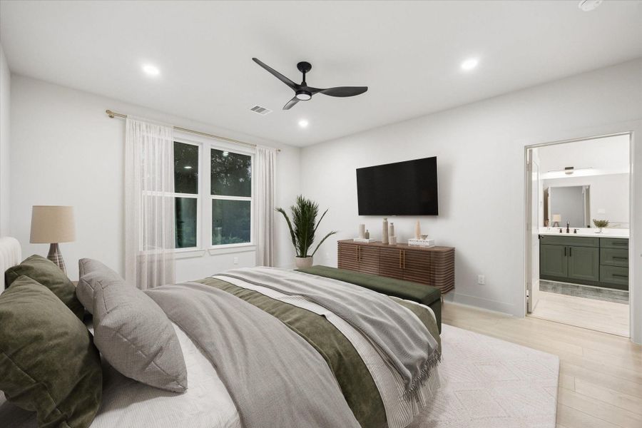 Furnished interior view inside a new home in , Houston (Image 18).