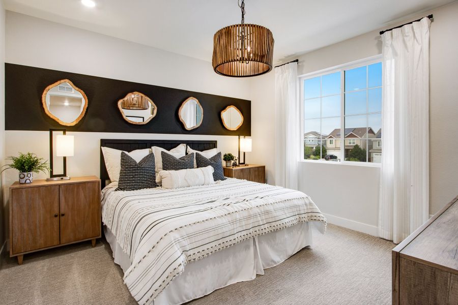 Furnished interior view inside a new home in Candelas Townhomes, Arvada (Image 22).